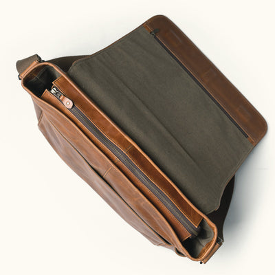 Buffalo Leather Satchel Messenger Bag -