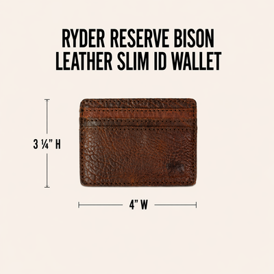 Ryder Reserve Bison Leather Slim ID Wallet | Brown