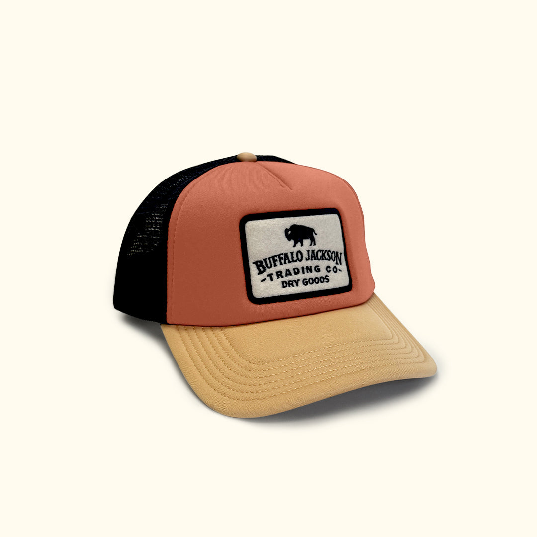 Trucker Hat - Foam - Salmon and Tan