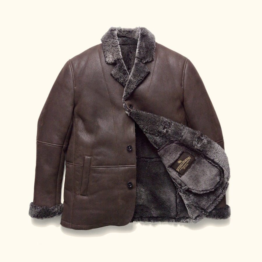 Mens Shearling Blazer Jacket - Wool Coat