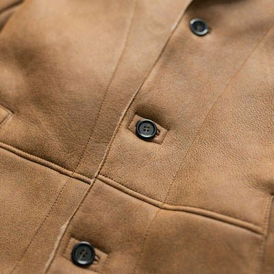 Stitching Detail and Buttons - Wool Shearling Blazer