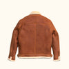 Shearling Leather Bomber Jacket | Whiskey Brown