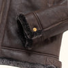 Shearling Leather Bomber Jacket | Espresso Brown