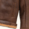 Shearling Leather Bomber Jacket | Grizzly Brown