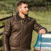 Mens Bomber Jacket - Espresso Brown Chocolate