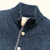 Men's Navy Sweater - Wool Button
