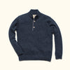 Men's Navy 1/4 Pullover Sweater - Navy