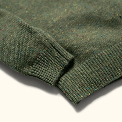 Men's Ribbed Cuff and Waist Wool Sweater