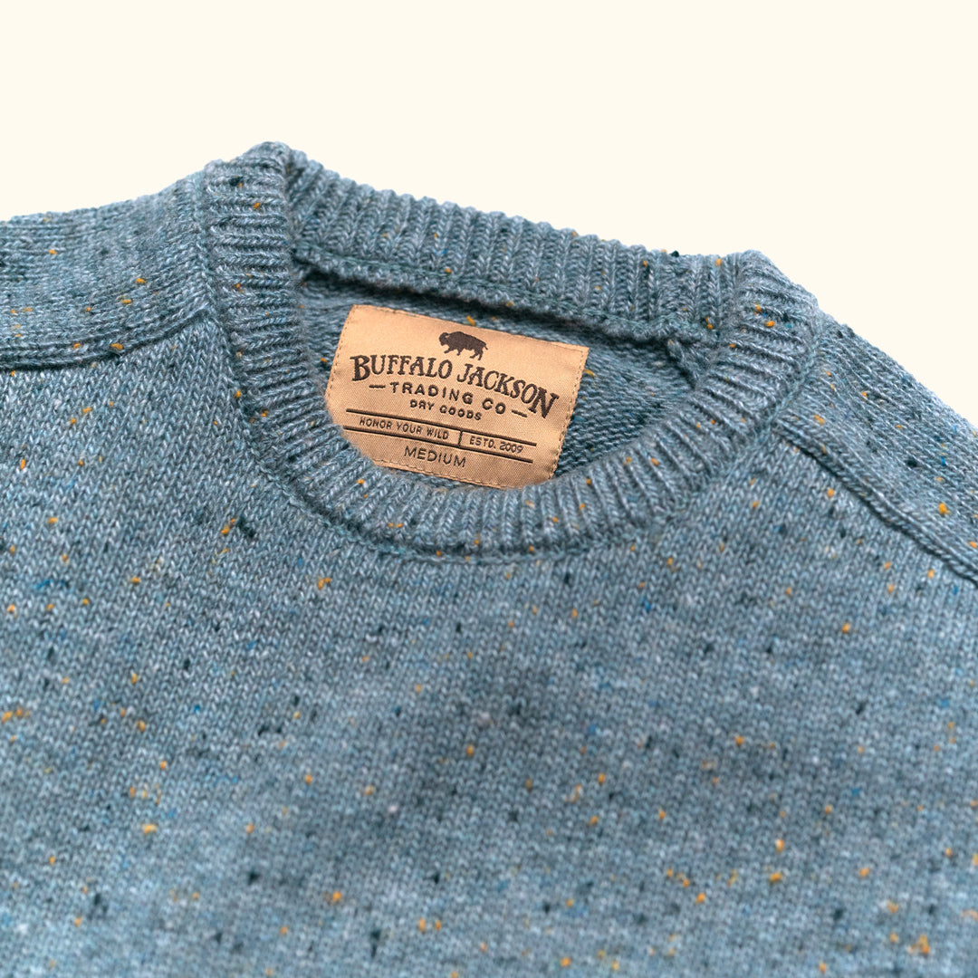 Vintage American Eagle Blue Wool Blend Plaid Buffalo Check Crewneck sale Sweater Sz L