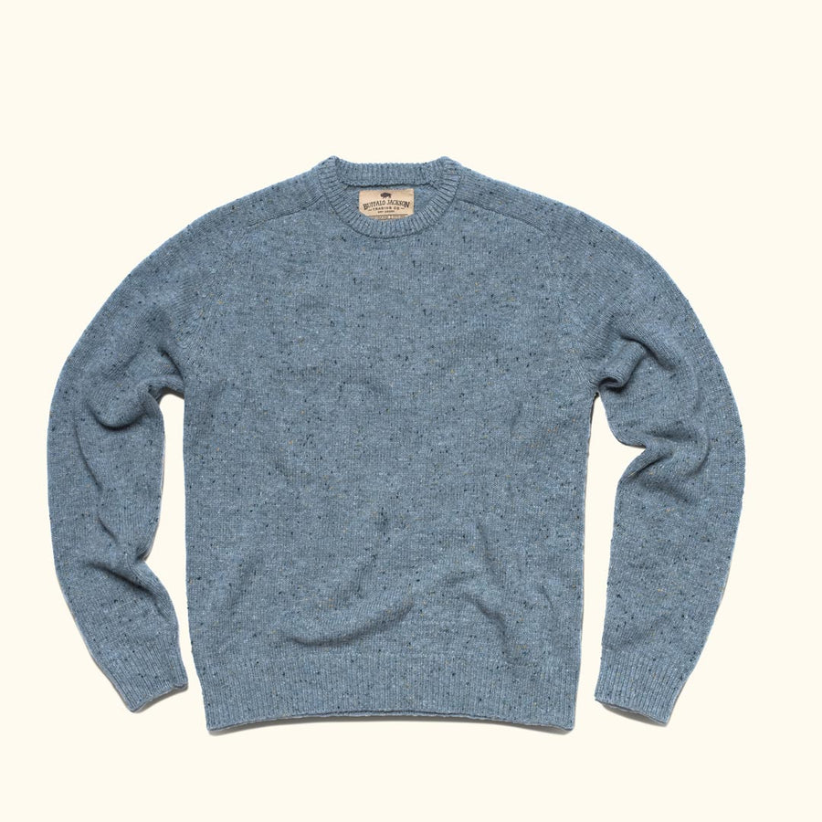 Crewneck - Aquamarine | Sea Fleck Wool Sweater