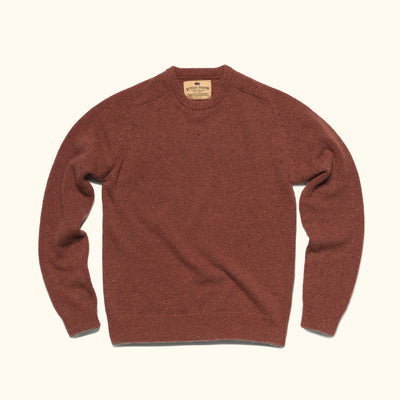 Crewneck Wool Sweater | Sunset Fleck