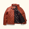 Teton Leather Light Down Jacket | Whiskey Brown