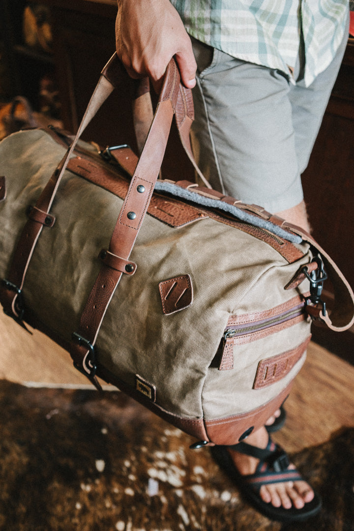 Waxed canvas duffel Clearance