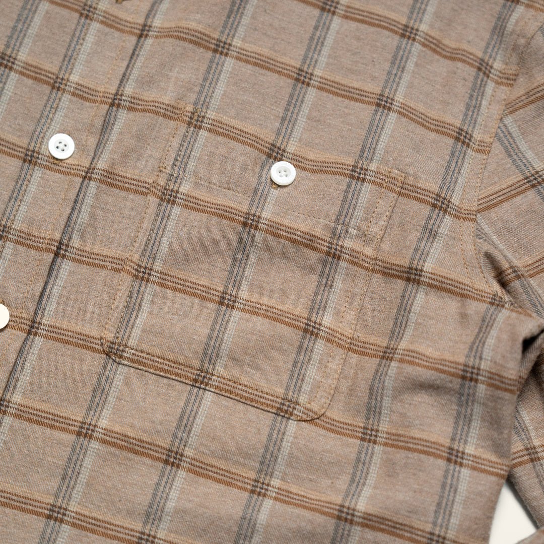 Windsor Cotton Shirt in Timber Pane, view 5