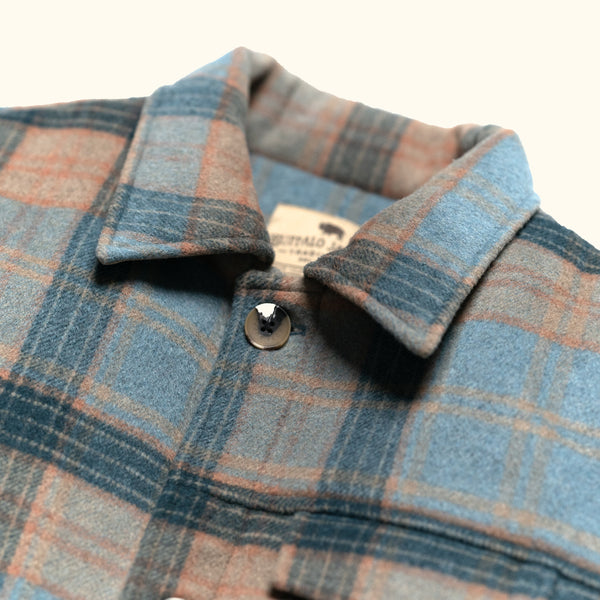 Men's Wool Coat | Wesley Blue Plaid | Buffalo Jackson