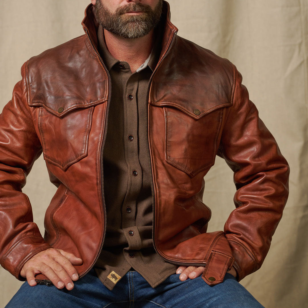 Leather Shearling Jacket for Men: Bold. Rugged. | Buffalo