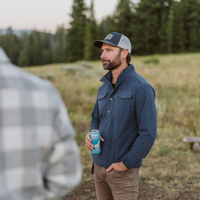 Yosemite Waffle Fleece Pullover | Mesa Blue