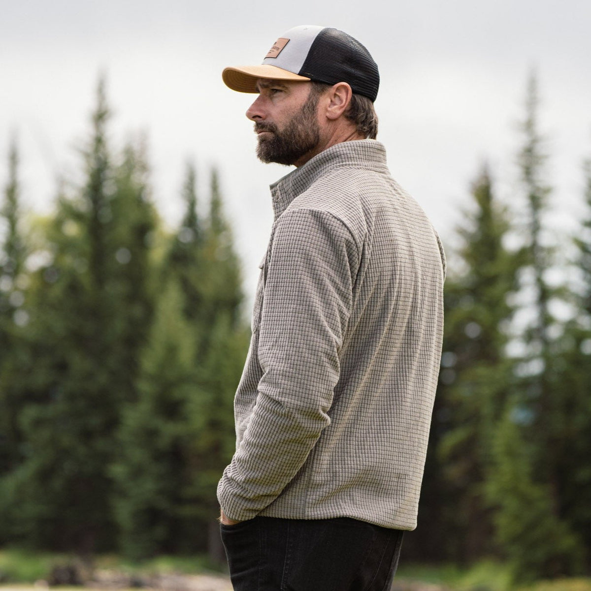 Grey Waffle Pullover