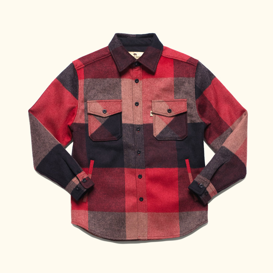 Gunnison Wool-Blend Solid Flannel Shirt