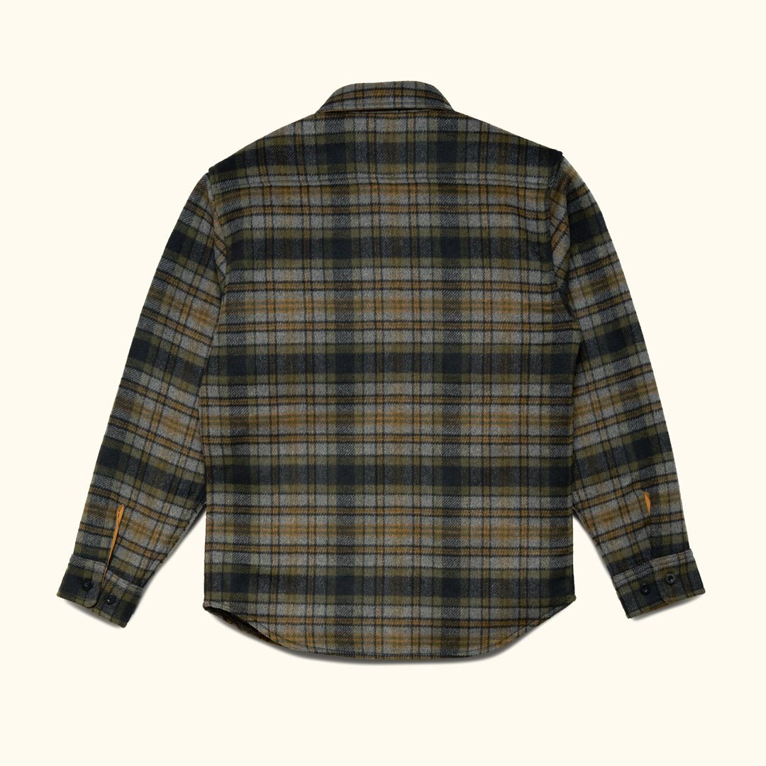 Mens Wool Shirt Jacket | Buffalo Jackson | Timber Moss Plaid