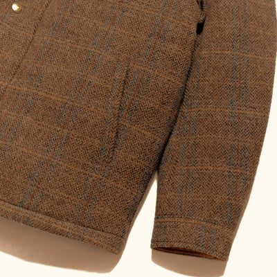 Aberdeen Wool Jacket in Dunbar Thicket: cuff and hem detail