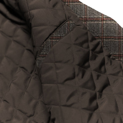 Aberdeen Wool Jacket in Grey Briar: inner pocket and quilted lining