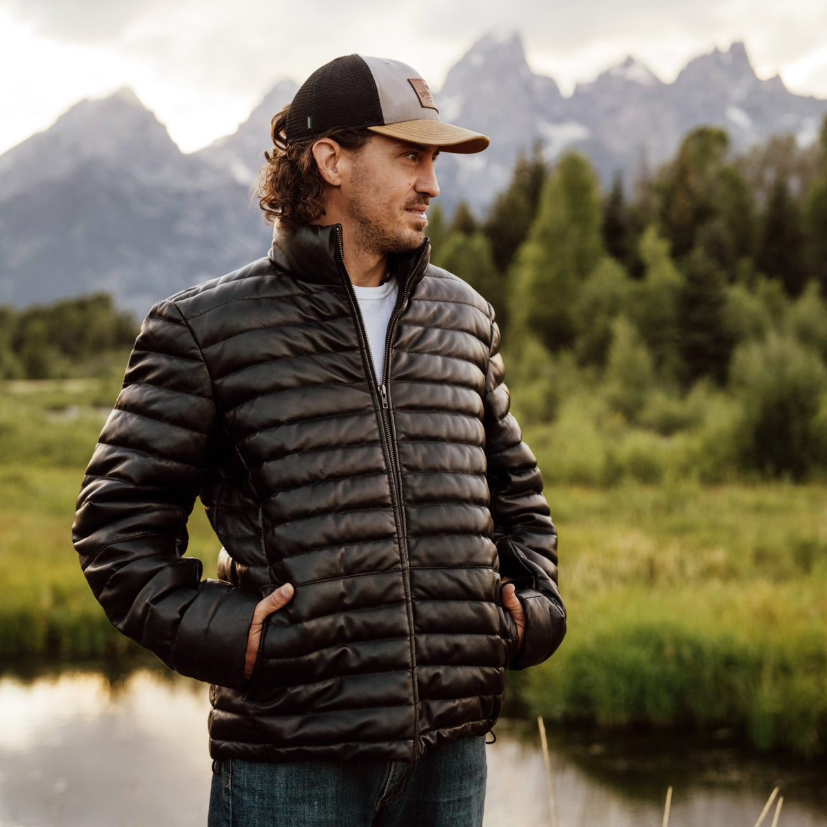 Leather Bubble Jacket for Men (Bridger) | Buffalo Jackson