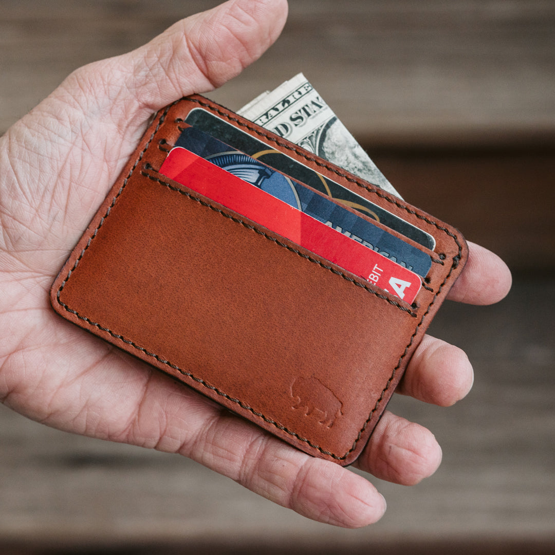 Up to 6 Credit Cards, Leather Wallet Roosevelt Slim