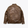 Cafe Racer Leather Jacket | Distressed Brown