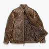 Cafe Racer Leather Jacket | Distressed Brown