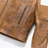 Zippered Pockets - Distress Vintage Leather Finish