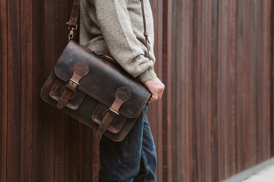 Soft Full Grain Leather Tote Bag For Ladies Genuine OAK Cowhide Simple –  LISABAG