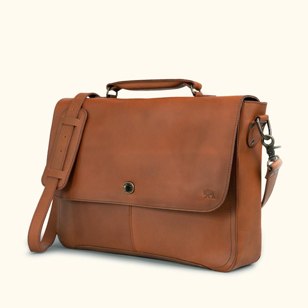 Leather Laptop Bag - Mens Messenger Bag | Buffalo Jackson display picture 1