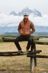 Teton Mountain Range - Leather Nano Puffy Vest in Whiskey Brown