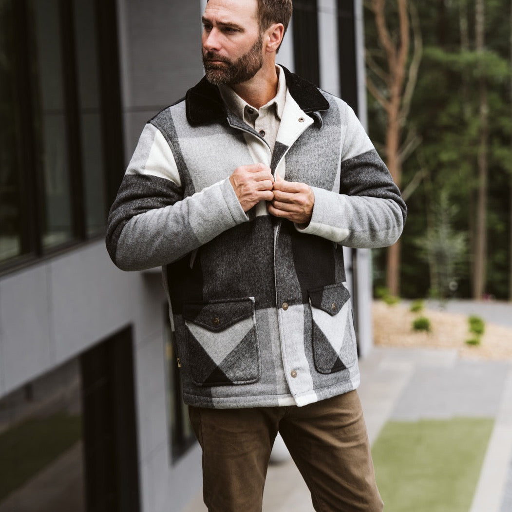 Wesley Wool Jacket | Sky Valley Plaid