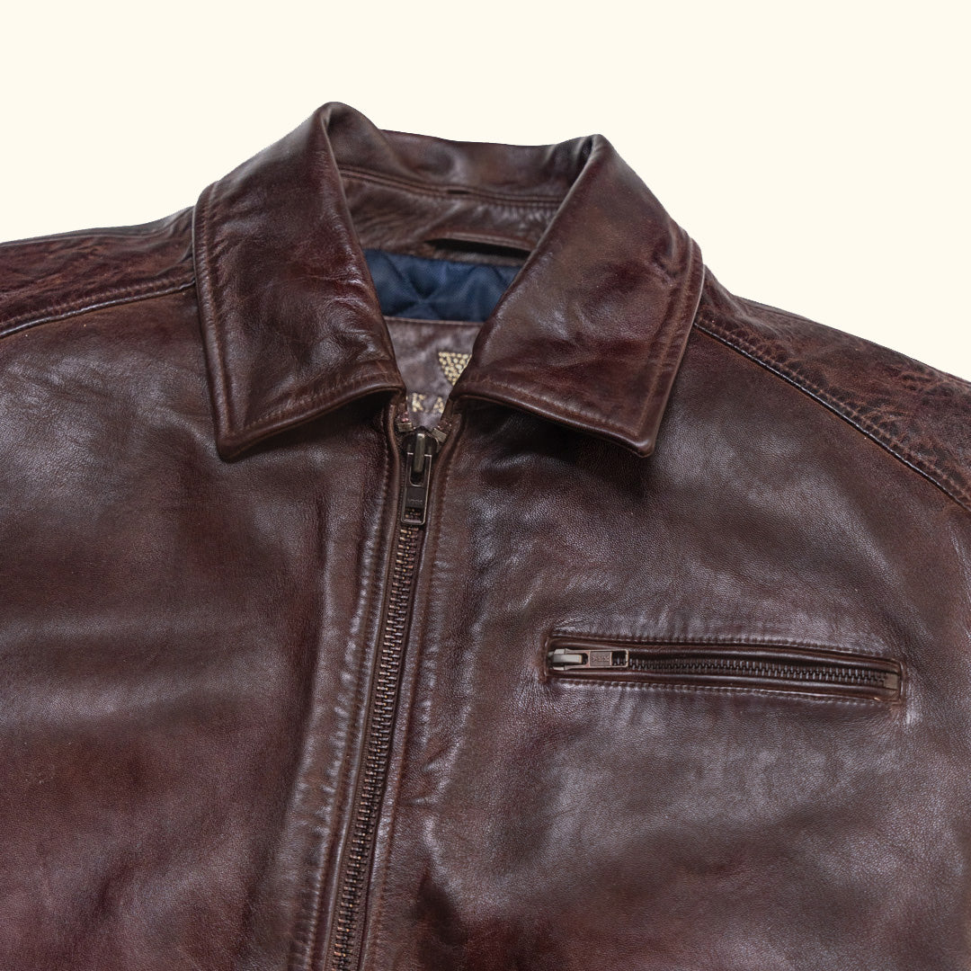 Mahogany Leather Jacket Glenwood Driving Edition | Buffalo Jackson