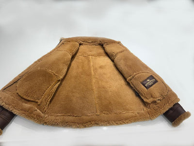 Limited Edition Shearling Leather Bomber Jacket | Brown