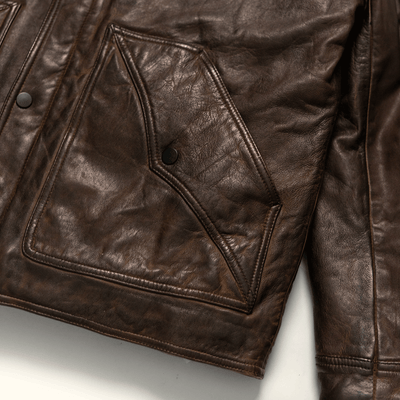 Sherpa Leather Cowboy Pocket Detail