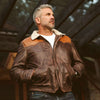 Western Yoke Leather Shearling Jacket - Full Grain Sheepskin