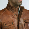 Theodore Leather Field Jacket | Light Brown