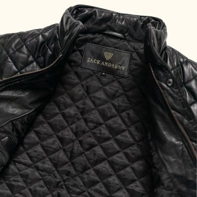 Embrace the perfect blend of rugged charm and refined sophistication with this black quilted leather vest, designed to elevate your look effortlessly.