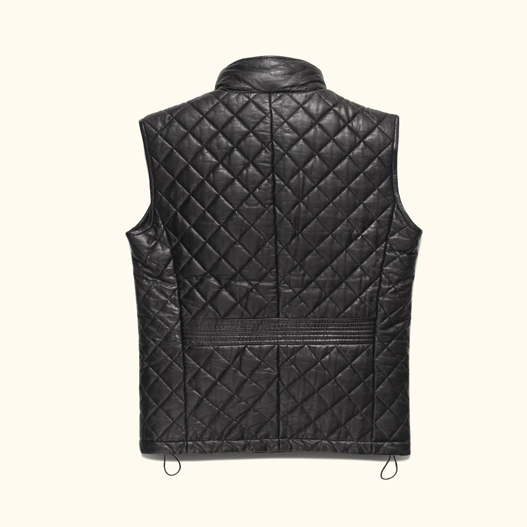 Limited Edition Highlands Quilted Leather Vest | Black