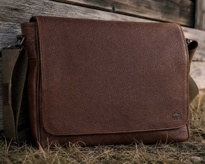 Limited Edition Roosevelt Buffalo Leather Messenger Bag | Buffalo Grain