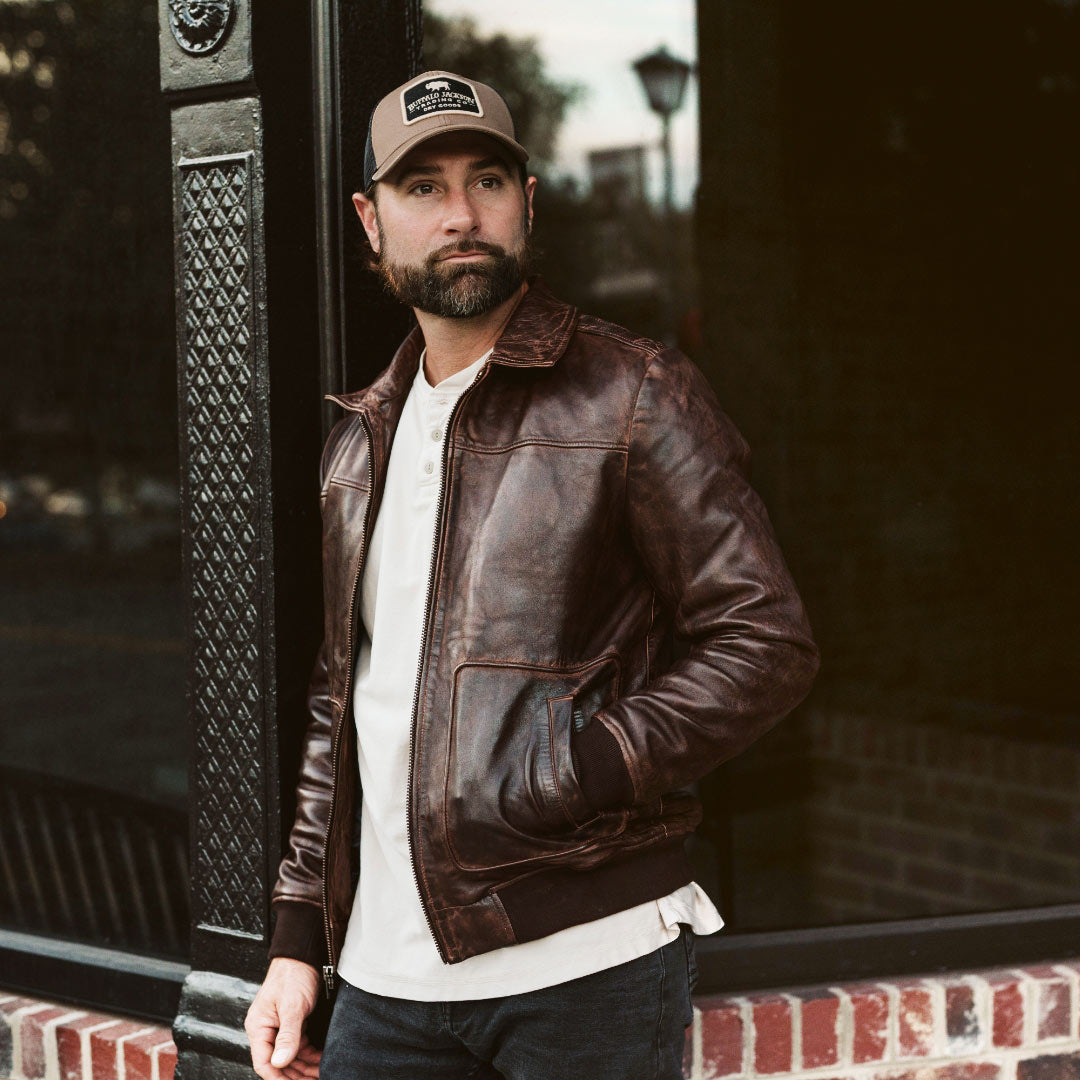 Aviator Leather Jacket (Ranger) Buffalo Jackson