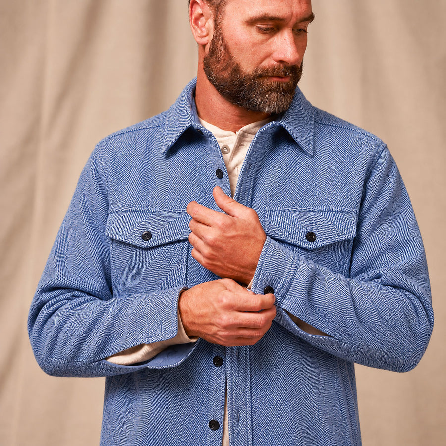 Herringbone Wool Shirt Jac by Buffalo Jackson