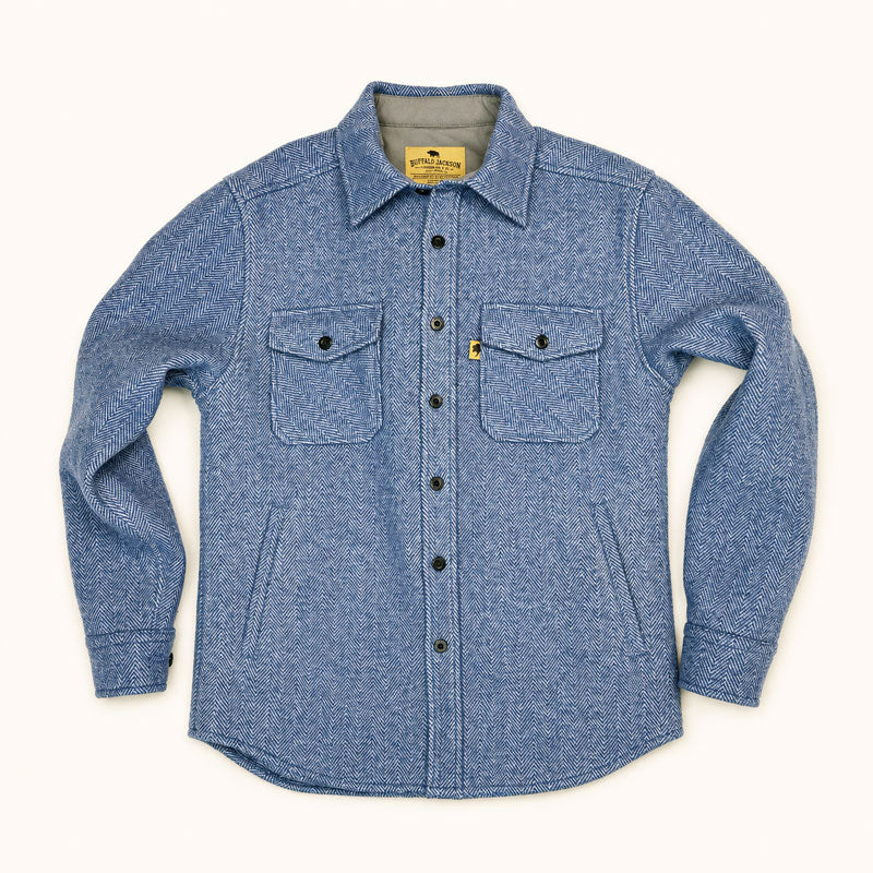 Herringbone Wool Shirt Jac by Buffalo Jackson