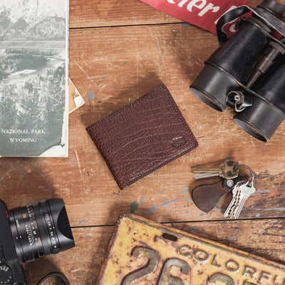 Bifold Leather Buffalo Grain Wallet