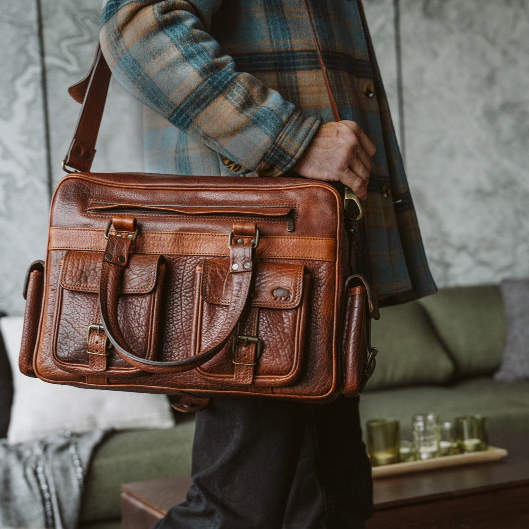 Buffalo Leather Pilot Bag Limited Edition Buffalo Jackson