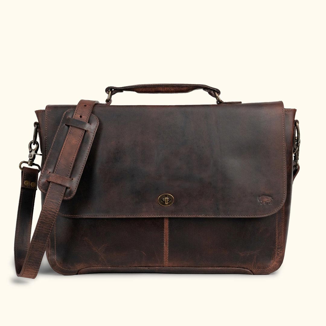 Men's Leather Laptop Bag | Roosevelt Collection | Buffalo Jackson