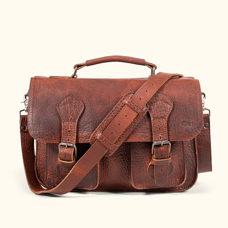 Bison Briefcase Bag Leather Brief Buffalo Jackson